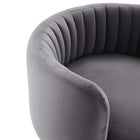 Modway Embrace Tufted Performance Velvet Swivel Chair - Black Grey-Spring Support System