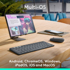 Logitech Keys-To-Go 2 Portable Bluetooth Tablet Keyboard with Built-in Cover - Graphite-Pair Up To 3 Devices: Type across three different devices with one small keyboard and switch between them with the tap of a key