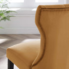Modway Silhouette Performance Velvet Dining Chairs - Cognac - 2 Pack-Stain-Resistant Performance Velvet