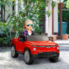 Qaba 12V CHEVROLET Licensed Kids Ride on RC Car - Red-Four-wheel spring suspension and soft start ensure a smooth ride 