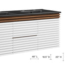 Modway Render 48" Wall-Mount Bathroom Vanity - White/Walnut/Black-Wall-Mount Design