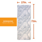 PurEarth Polyurethane Eco-friendly Slip Resistant Mat - White-72in x 27in x4.5mm