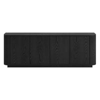 Hudson&Canal Canton TV Stand for TV's up to 75" - Black Grain-A transitional design accommodates TVs up to 75" for your entertaining space