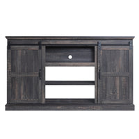 Manhattan Comfort Myrtle 60" Traditional TV Stand - Heavy Brown-Traditional Barnlike Free Standing TV Stand for Living Room and Bedroom use