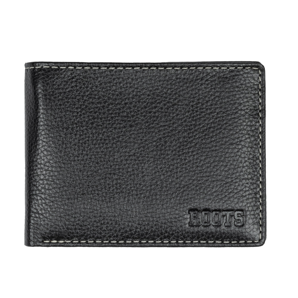 Roots Men's Slim Fold Wallet with Removable ID - Black | staples.ca