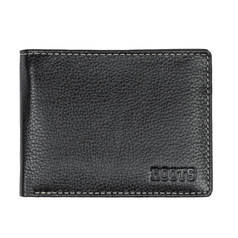Roots Men's Slim Fold Wallet with Removable ID - Black | staples.ca