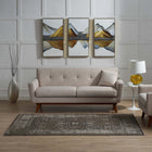 Modway Berit Distressed Vintage Floral Lattice Area Rug - 5 ft W x 8 ft L - Brown/Beige-Protect Floors From Traffic/Furniture