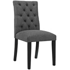 Modway Duchess Button Tufted Fabric Dining Chair - Grey-Button Tufted Dining Side Chair
