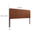 Modway Sparta Weave Vegan Leather King Headboard - Walnut Brown-7