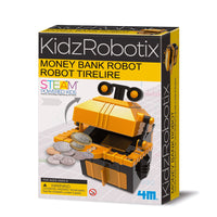 4M Money Bank Robot - French Version-A cool science project that's fun to make and teaches children about how basic circuits work.