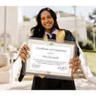 St. James Glass Frames for Certificates, Diplomas & Documents - Decorative Border - Gold Foil -  8.5" x 11" - 2 Pack-Can be displayed in portrait or landscape orientation