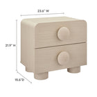 Modway Sonnet 2-Drawer Nightstand - Ash-Versatile Accent Table With Storage