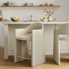 Modway Talia 37" Upholstered Fabric Counter Stool - Linen-Bentwood Frame