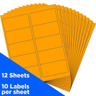 JAM Paper Mailing Address Labels, 2" x 4", Neon Orange, 3 sets of 120-Neon Orange