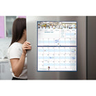 MotherWord 2026-2027 Magnetic Family Fridge Calendar - 9-1/2" H x 15" W - English-Easy to write on and displays an entire month of family activities in one glance!