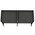 Manhattan Comfort Coney 27.55" Mid-Century Modern Dresser 2-Piece Set - Grey-30 Day Limited Manufacturer's Warranty