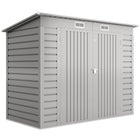 Outsunny 8 x 4FT Outdoor Storage Shed-Seven support columns with crossbeams and foundation kit for enhanced stability
