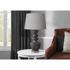 Monarch Specialties 28" H Transitional Table Lamp - Grey Resin / Grey Shade-Equipped with a convenient 3-way switch, this decorative lamp allows you to easily adjust the ambiance with up to a 100w bulb (3-way bulb not included), ensuring you can brighten your space for any occasion, from cozy reading sessions to relaxing evenings