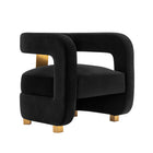 Manhattan Comfort Amirah 28.94" Modern Velvet Upholstered Accent Chair - Black-10