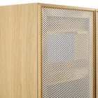 Modway Calla 36" Perforated Metal Bathroom Vanity Cabinet - Oak-Fixtures Not Included