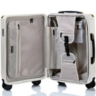 Champs Luxe 3-Piece Luggage Set - Ivory-Telescopic Handle