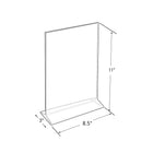 Azar Desktop/Countertop Top Loading Plastic Document Holder - Clear - 3 Pack-Top Loading