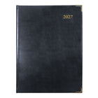 Brownline 2027 Executive Appointment Book Daily Planner with Sewn Binding - 10-3/4" x 7-3/4" - Assorted Colours - Trilingual-Sewn binding with Aristo bonded leather hard cover