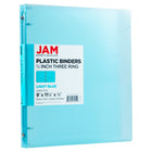JAM Paper Plastic 0.5" 3-Ring Binder - Light Blue-Colour: Light Blue | Be stylish and organized with colourful binders.