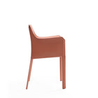 Manhattan Comfort Paris 21.65" Modern Leatherette Upholstered Dining Armchair - Clay-Delivered to you Fully Assembled! No Assembly Required