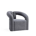 Manhattan Comfort Darian 32.68" Modern Boucle Upholstered Accent Chair - Grey-10