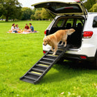 PawHut 60.6" L Foldable Dog Ramp with Non-Slip-Features a unique 10-step design, making climbing easier for your dog 