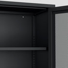 Manhattan Comfort Amelia 31.5" Modern Accent Cabinet - Black-Metal Legs with Adjustable Floor Protectors for Custom Fitted Stability