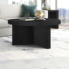 Hudson&Canal Holm 32"W Round Coffee Table - Black Grain-Clean with a soft, dry cloth and no harsh chemicals or abrasive cleaning materials