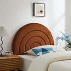 Modway Solana Arched Performance Velvet Twin Headboard - Rust-Arch-Shaped Headboard