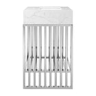 Modway Gridiron 24" Bathroom Vanity - White/Silver-Height-Adjustable Foot Pads