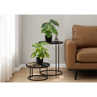 Monarch Specialties 13" Artificial Indoor Monstera Calthea - Table - Black Pots - Set of 2-Each faux plant is conveniently potted in 4" black pots and features adjustable green leaves that can be arranged to your liking