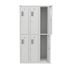 Ceha NH Series 2-Tier Locker with Front Hole Vents - Bank of 3 - Light Grey-Ideal for gyms, schools, industrial settings, and employee changing areas