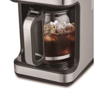 Salton Stainless Steel Digital Coffee Maker - 14 Cups-Easy-to-Read LED Display: Navigate effortlessly with the clear LED display, featuring white text against a black background for easy visibility and control