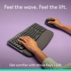 Logitech Wave Keys and Lift Vertical Ergonomic Wireless Keyboard and Mouse Combo - Graphite-Type comfortably all day: This compact keyboard’s wavy design supports natural hand, wrist, and forearm alignment, while the plunger key switches deliver a tactile, discreet, and satisfying typing experience