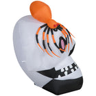 GEMMY Airblown Inflatable Halloween Skull with Spider - 54"-Self-inflates in seconds