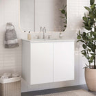 Modway Bryn 30" Wall-Mount Bathroom Vanity - White-Melamine and Particleboard Construction