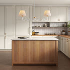 Modway Sunlit Squiggle 2-Arm Pendant Light - Natural/White-Fabric Shades