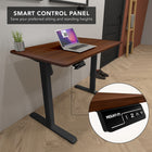 Mount-It! Compact Electric Standing Desk with 40" Table Top - Hazelnut/Black-User-friendly digital control panel with 2 memory settings for your favorite sitting and standing heights
