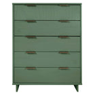 Manhattan Comfort Granville 37.8" Modern Tall Dresser - Sage Green-Modern- Contemporary with a taste of Glam - Tall Dresser for Bedroom Use.