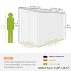 Outsunny Steel Outdoor Storage Shed - 4.6' x 9' -Lock the door for security 
