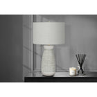 Monarch Specialties 27" H Contemporary Table Lamp - Grey Ceramic / Grey Shade-This lamp features a 3-way rotary switch holding a single bulb (not included) for a maximum output of 100W/120V, allowing you to customize the lighting ambiance in your space