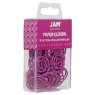 JAM Paper Circular Paper Clips - Round - Hot Pink Fuchsia - 50 Pack-Size: 1 inch (Diameter) | Keep your stacks of paper organized with coloured paper clips