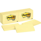 Post-it Notes, Canary Yellow, 3'' x 5'', 12 Pads/Pack-The sticky notes are great for to-do lists