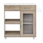 Modway Culinary Kitchen Cart With Spice Rack - Oak White-Assembly Required