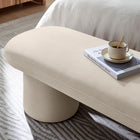 Modway Orla Performance Velvet Bench - Almond-Non-Marking Floor Glides